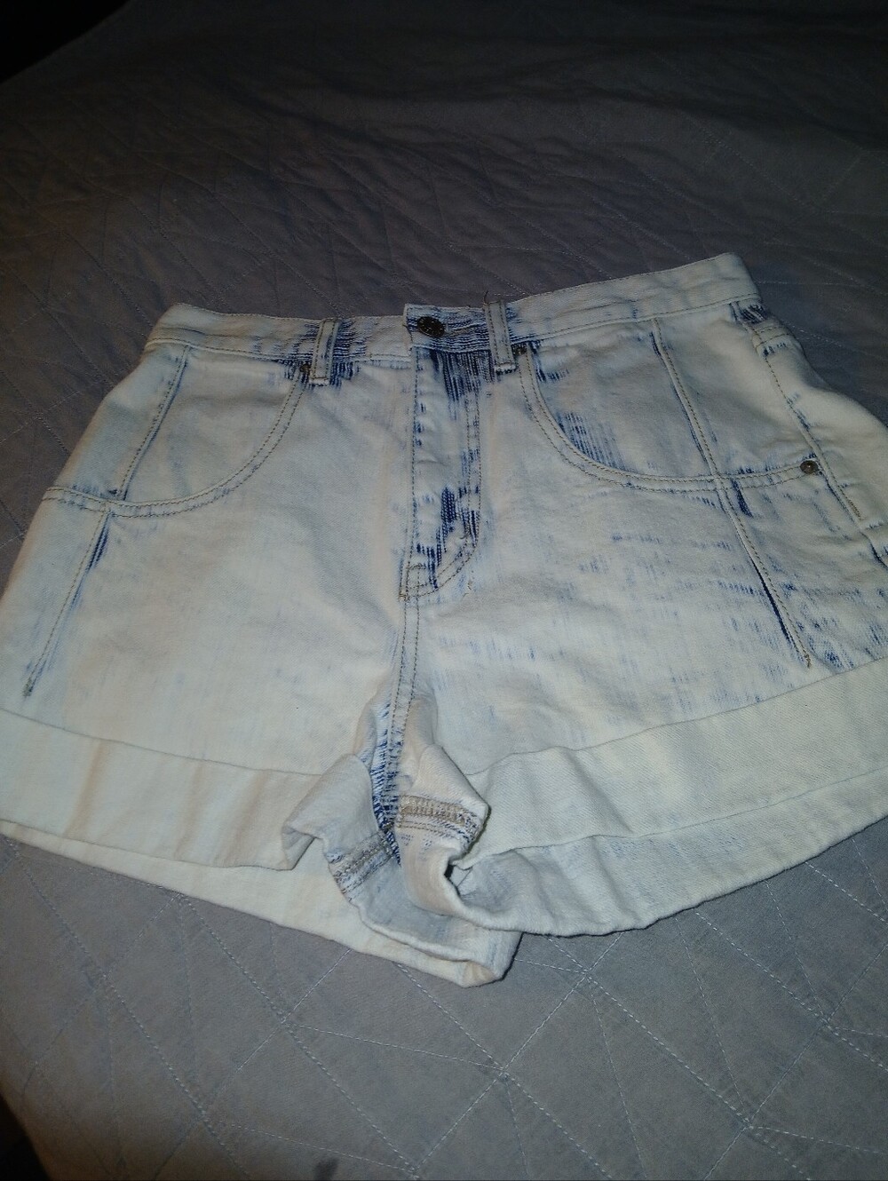 Bogs Light Blue Washed Denim Shorts